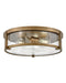 Myhouse Lighting Hinkley - 3243BR-CL - LED Flush Mount - Lowell - Brushed Bronze