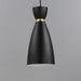 Myhouse Lighting Maxim - 11301BKSBR - One Light Mini Pendant - Carillon - Black / Satin Brass