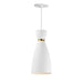 Myhouse Lighting Maxim - 11301WTSBR - One Light Mini Pendant - Carillon - White/Satin Brass