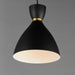 Myhouse Lighting Maxim - 11302BKSBR - One Light Mini Pendant - Carillon - Black / Satin Brass