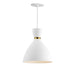 Myhouse Lighting Maxim - 11302WTSBR - One Light Mini Pendant - Carillon - White/Satin Brass