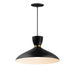 Myhouse Lighting Maxim - 11304BKSBR - One Light Pendant - Carillon - Black / Satin Brass