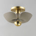 Myhouse Lighting Maxim - 11390SGSBR - LED Flush Mount - Poppy - Silver Gold / Satin Brass