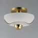 Myhouse Lighting Maxim - 11390WTSBR - LED Flush Mount - Poppy - White/Satin Brass