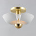 Myhouse Lighting Maxim - 11390WTSBR - LED Flush Mount - Poppy - White/Satin Brass