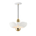 Myhouse Lighting Maxim - 11391WTSBR - LED Pendant - Poppy - White/Satin Brass