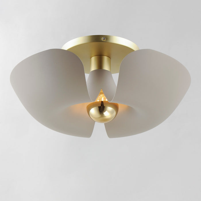 Myhouse Lighting Maxim - 11399SGSBR - LED Flush Mount - Poppy - Silver Gold / Satin Brass