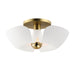 Myhouse Lighting Maxim - 11399WTSBR - LED Flush Mount - Poppy - White/Satin Brass