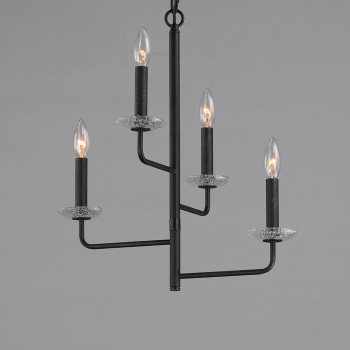 Myhouse Lighting Maxim - 12324TCAR - Four Light Chandelier - Madeira - Anthracite