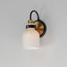 Myhouse Lighting Maxim - 12331WTBKSBR - One Light Wall Sconce - Milk - Satin Brass