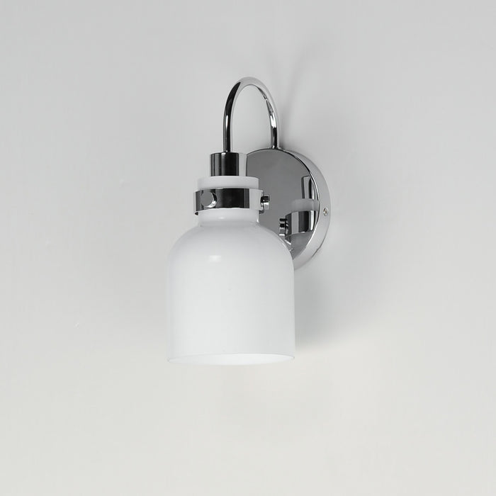 Myhouse Lighting Maxim - 12331WTPC - One Light Wall Sconce - Milk - Polished Chrome