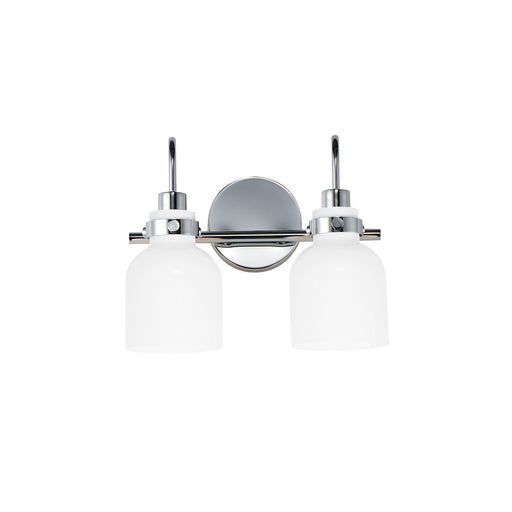 Myhouse Lighting Maxim - 12332WTPC - Two Light Bath Vanity - Milk - Polished Chrome