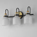 Myhouse Lighting Maxim - 12333WTBKSBR - Three Light Bath Vanity - Milk - Satin Brass