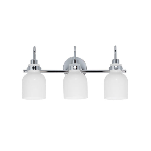 Myhouse Lighting Maxim - 12333WTPC - Three Light Bath Vanity - Milk - Polished Chrome