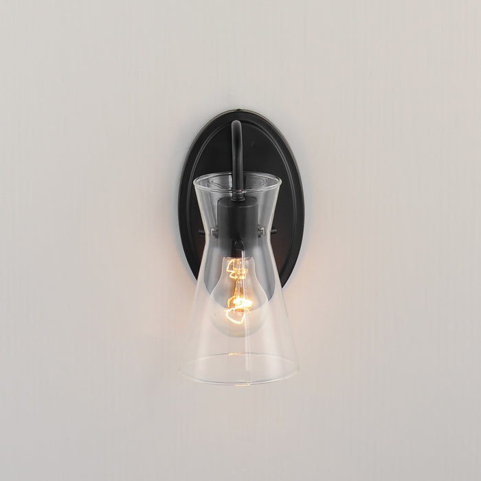 Myhouse Lighting Maxim - 12481CLBK - One Light Wall Sconce - Ava - Black