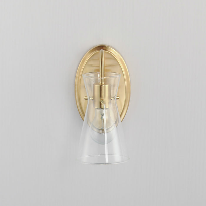 Myhouse Lighting Maxim - 12481CLNAB - One Light Wall Sconce - Ava - Natural Aged Brass