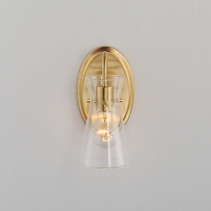 Myhouse Lighting Maxim - 12481CLNAB - One Light Wall Sconce - Ava - Natural Aged Brass