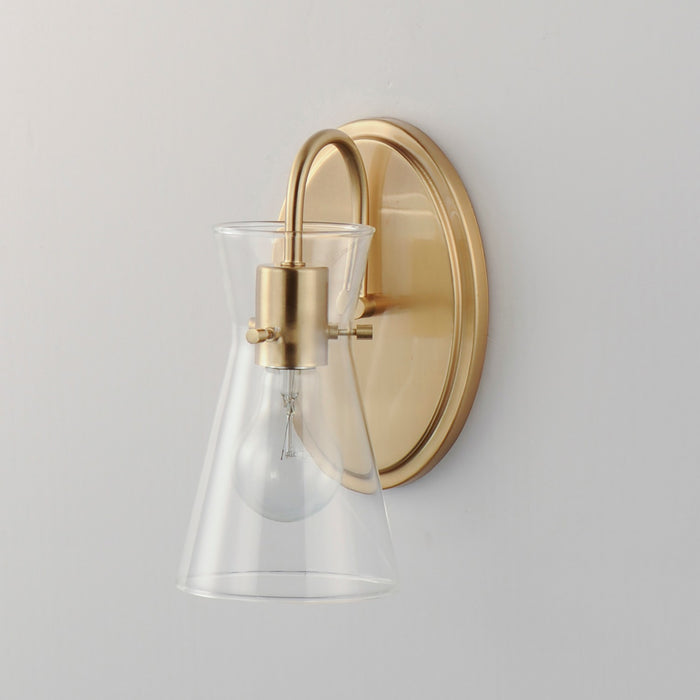 Myhouse Lighting Maxim - 12481CLNAB - One Light Wall Sconce - Ava - Natural Aged Brass