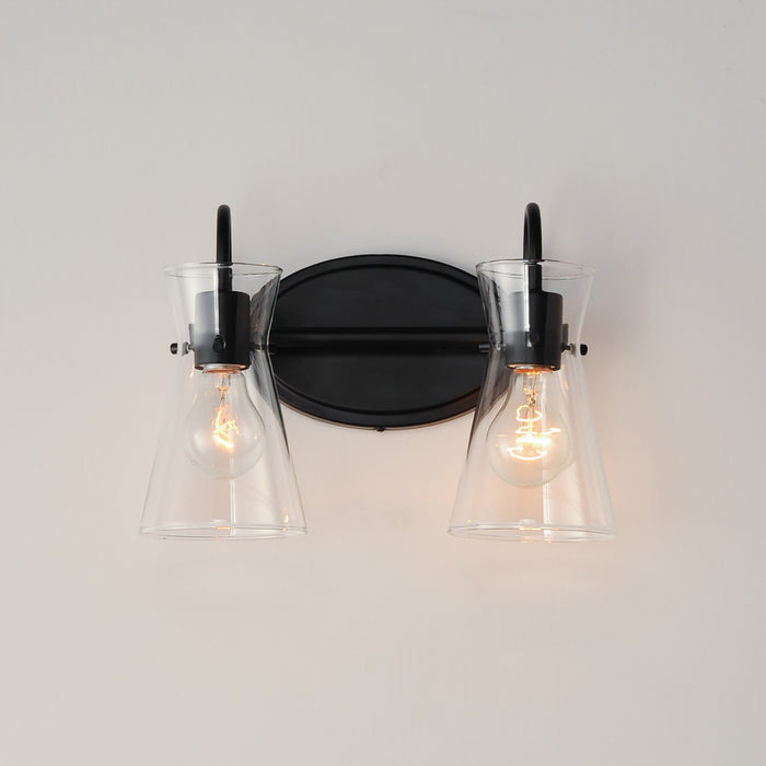 Myhouse Lighting Maxim - 12482CLBK - Two Light Bath Vanity - Ava - Black