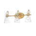 Myhouse Lighting Maxim - 12483CLNAB - Three Light Bath Vanity - Ava - Natural Aged Brass