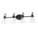 Myhouse Lighting Maxim - 12484CLBK - Four Light Bath Vanity - Ava - Black