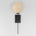 Myhouse Lighting Maxim - 12601NABK - One Light Wall Sconce - Maldives - Black