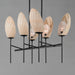 Myhouse Lighting Maxim - 12607NABK - Six Light Linear Chandelier - Maldives - Black