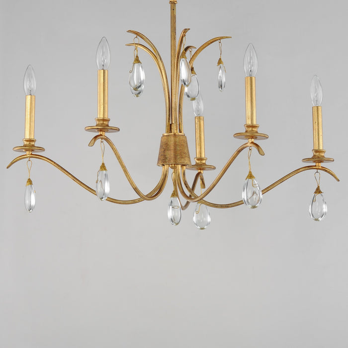 Myhouse Lighting Maxim - 12745CHGL - Five Light Chandelier - Eden - Charcoal Gold Leaf