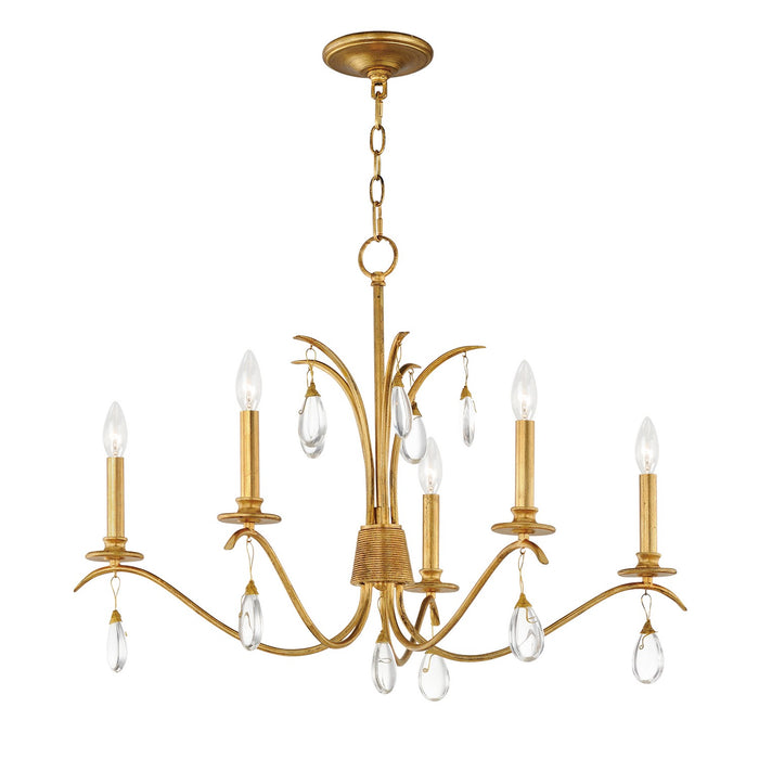 Myhouse Lighting Maxim - 12745CHGL - Five Light Chandelier - Eden - Charcoal Gold Leaf