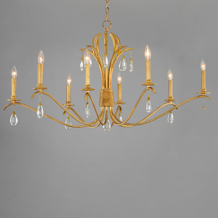 Myhouse Lighting Maxim - 12748CHGL - Eight Light Chandelier - Eden - Charcoal Gold Leaf