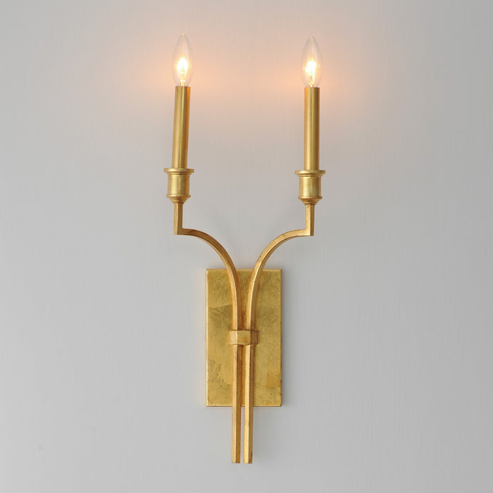 Myhouse Lighting Maxim - 12782GL - Two Light Wall Sconce - Normandy - Gold Leaf