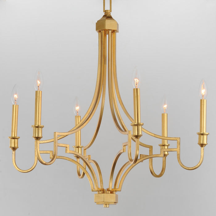 Myhouse Lighting Maxim - 12786GL - Six Light Chandelier - Normandy - Gold Leaf