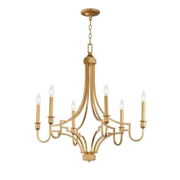 Myhouse Lighting Maxim - 12786GL - Six Light Chandelier - Normandy - Gold Leaf