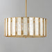 Myhouse Lighting Maxim - 12804CZNAB - Four Light Pendant - Miramar - Capiz / Natural Aged Brass