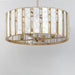 Myhouse Lighting Maxim - 12804CZNAB - Four Light Pendant - Miramar - Capiz / Natural Aged Brass
