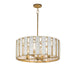 Myhouse Lighting Maxim - 12804CZNAB - Four Light Pendant - Miramar - Capiz / Natural Aged Brass