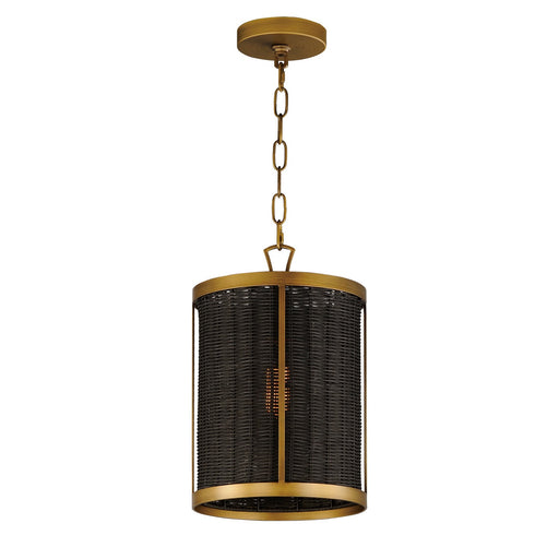 Myhouse Lighting Maxim - 14461BRNAB - One Light Pendant - Rattan - Natural Aged Brass
