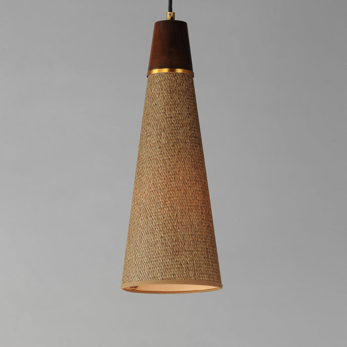Myhouse Lighting Maxim - 14482GCNAB - One Light Pendant - Sumatra - Natural Aged Brass