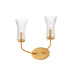 Myhouse Lighting Maxim - 16152CRNAB - Two Light Wall Sconce - Camelot - Natural Aged Brass