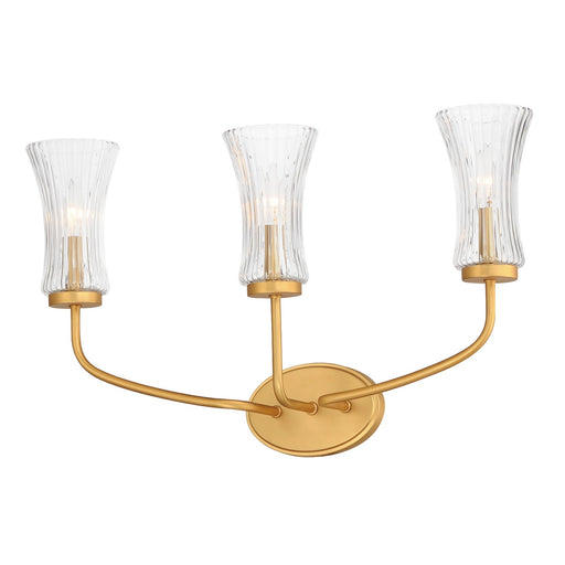Myhouse Lighting Maxim - 16153CRNAB - Three Light Wall Sconce - Camelot - Natural Aged Brass