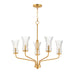 Myhouse Lighting Maxim - 16155CRNAB - Five Light Chandelier - Camelot - Natural Aged Brass