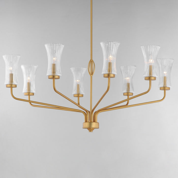 Myhouse Lighting Maxim - 16158CRNAB - Eight Light Chandelier - Camelot - Natural Aged Brass