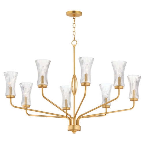 Myhouse Lighting Maxim - 16158CRNAB - Eight Light Chandelier - Camelot - Natural Aged Brass