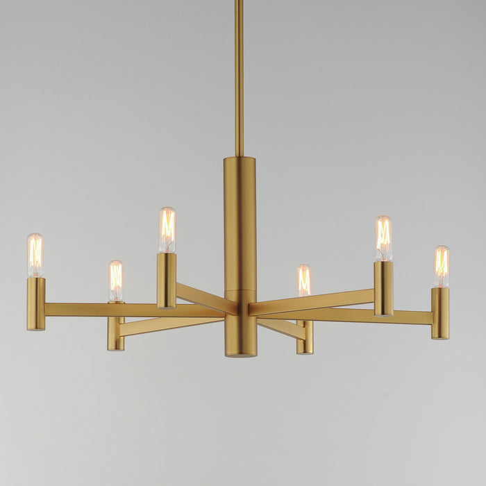 Myhouse Lighting Maxim - 21366NAB - Six Light Chandelier - Emana - Natural Aged Brass