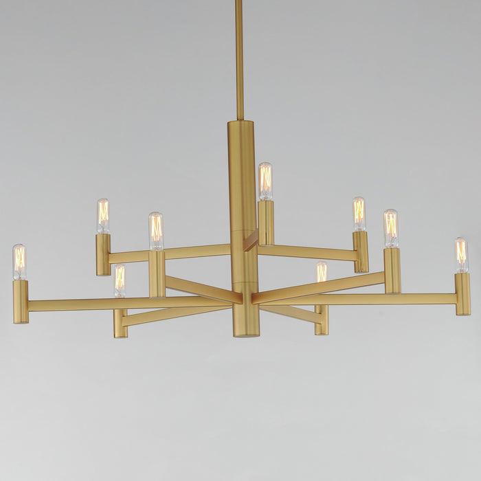 Myhouse Lighting Maxim - 21369NAB - Nine Light Chandelier - Emana - Natural Aged Brass