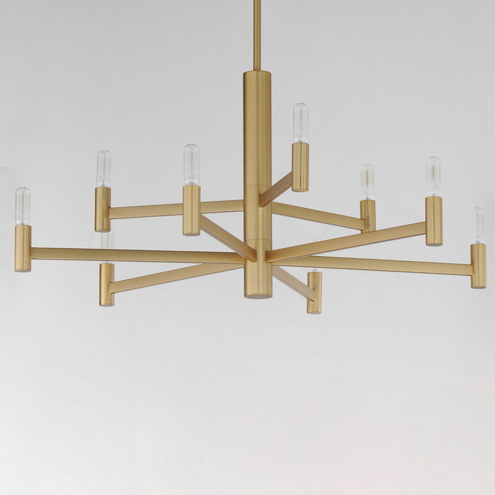 Myhouse Lighting Maxim - 21369NAB - Nine Light Chandelier - Emana - Natural Aged Brass