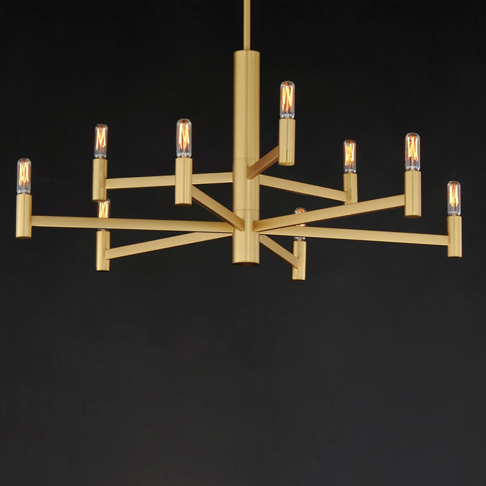 Myhouse Lighting Maxim - 21369NAB - Nine Light Chandelier - Emana - Natural Aged Brass