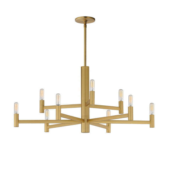 Myhouse Lighting Maxim - 21369NAB - Nine Light Chandelier - Emana - Natural Aged Brass