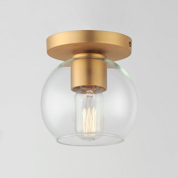Myhouse Lighting Maxim - 21630CLNAB - One Light Flush Mount - Knox - Natural Aged Brass