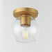 Myhouse Lighting Maxim - 21630CLNAB - One Light Flush Mount - Knox - Natural Aged Brass